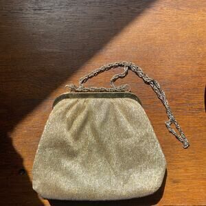 Vintage Gold Lame Chain Handle Purse